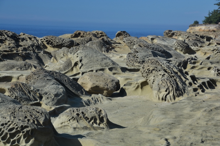 rock formations off shore